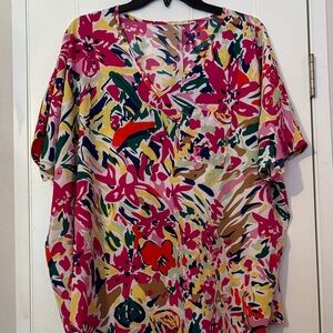 JODIFL Vibrant Multicolor Floral Blouse